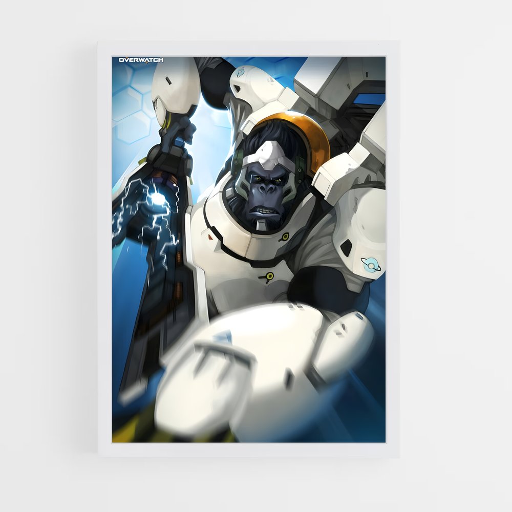 Poster Winston, le Héros Cyborg – affiche Overwatch (vue 3)